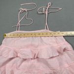 Edikted NWT Mini Dress Womens S Dorothia Sheer Light Pink Ruffle Tiered Pacsun Photo 5