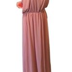 Show Me Your Mumu Kendall Bridesmaid Dress Size M Rosebud Chiffon W/Ring Wedding Photo 2