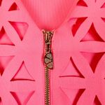 Lilly Pulitzer  Mango Shift Dress Size Large Pink Sun Ray Daisy Lasercut Scuba Photo 4