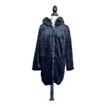 Avenue Black Faux Fur Coat with A Hood Size 18/20 Photo 3