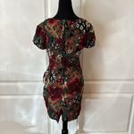 VTG TIE FRONT TROPICAL VACATION DRESS Red Photo 2