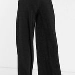 ASOS Only Becca Black Glitter Sparkle Wide Leg Stretchy Pants Photo 1