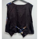 The Moon Vintage 111 Main Womens Halloween Vest Plus SZ 2X Witches Black Cat Button Photo 2