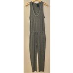 Anthropologie Dolan Dark Heathered Gray Drawstring Waist Sleeveless Jumpsuit Photo 8