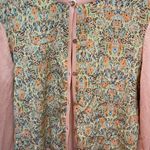 J.Jill Silk Multicolor Orange & Green Floral Cardigan Sweater S Silk Cotton Photo 1