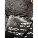 Volcom  Black Pink Orange Bud Seriously Button Front Short Sleeve Top Small Photo 4