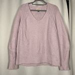 Universal Threads Universal Thread Lilac Lavender Knit V Neck Oversized Sweater Medium Photo 3