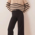 Marine layer  Bridget Wide Leg Crop Pants High Rise Sz 4 Black $128 NWT Photo 0