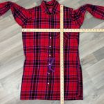 Victoria's Secret Victoria’s Secret Plaid Flannel Cinch Waist Sleep Nightshirt Red Pink Medium Photo 11