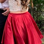 2 Piece Dancing Queen Red Homecoming Dress Size M Photo 3