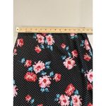 Bobeau NEW  Floral Polka Dot Asymmetrical Skirt LG Ruffle Bloom Dark Romantic Photo 3
