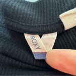 Roxy  Black Ribbed Stretchy Crop Tank Top Small Photo 3