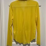 Wilfred Pose Long Sleeve Button Up Blouse Yellow Button Down Shirt Large Aritzia Photo 6