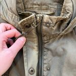 Aritzia Talula Trooper Utility Jacket Olive Army Green Hood Pockets Cinch XXXS Photo 4