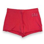Gap Womens Sweat Shorts Casual Comfy Solid Drawstring Raspberry Pink Logo Large Photo 0