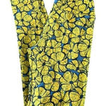 LuLaRoe Women's  Yellow Blue Floral Flowers Leggings Size O/S EUC #1187 Photo 0