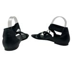 Stuart Weitzman  Gladiator Sandals‎ Flat Leather Stretch Knit Black Size 9.5 Photo 8