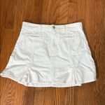 Madewell Denim Pleated Mini Skirt A-line Tile White Size 26 Photo 1