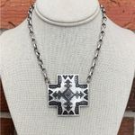 Four Winds Square Cross Necklace Silver Photo 0