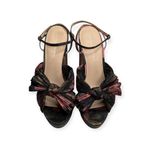 Loeffler Randall  ✿ Natalia Pleated Knot Platform Heel Sandal ✿ Metal Floral ✿ 9M Photo 8