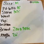 Zara Basic Womens Trench Coat Jacket Belted Gold Buttons Size Medium Blue Photo 3