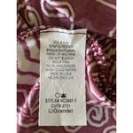 Boutique Long Sleeve Shift Dress Size L Burgundy Wine Cream Tribal Print NEW Photo 3