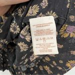 Free People  Never a Dull Moment Boho Black & Gold Floral Peasant Blouse Photo 8