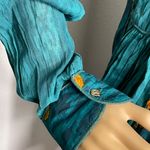 Ritu Kumar NWT Loose Fit Teal Green Floral Printed Kurti Size 36 (US Medium) Photo 4