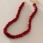 Free People  soliel stone necklace red Photo 2