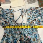 Anthropologie Midi Dress Women Babydoll Blue Floral Puff Sleeve Smock Sz XSP Photo 8