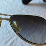 Coach : Kiera (L925) Black & Silver Tone Aviator Sunglasses- wear Photo 6