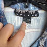 NY Line Jeans Vintage Denim Sleeveless Button Photo 2