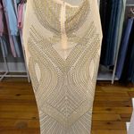 Boutique Gold Rhinestone Maxi Dress Photo 8