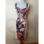 Black Halo Womens 8 Sadie Sheath Dress Multi Floral Sweetheart Sleeveless NEW Photo 1