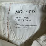 MOTHER The Mid Rise Dazzler Crop Jeans Womens Size 30 Off White Straight Leg Zip Photo 8