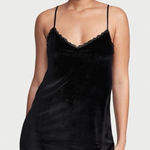 Victoria's Secret Victoria’s Secret Black Velvet Lace Trim Chemise Slip Dress Nightgown XL Photo 0
