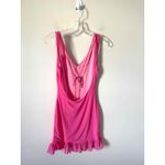 Hello Molly Tie Back Open Back Ruffle Mini Dress Pink Size Small Photo 3