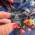 Velvet Tees Velvet by Graham & Spencer Blue Floral Smocked  Mini Dress - Size L Photo 10