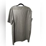 COS  SILVER METALLIC GREY SHORT SLEEVE BOXY DRESS L Photo 2