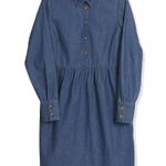 Nine West Denim Lightweight Denim Shirt Dress Small NWT Photo 6