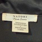 Natori Black Satin Nightshirt Pajama Dress Button Down Nightgown Sleep Shirt L Size L Photo 6