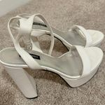 Nine West white platform heels Photo 1