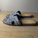 Madden Girl  Womens 9.5 Blue Embellished Slide Sandals Pearl Rhinestone Beach Photo 1