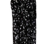 Vera Wang NWT Simply Vera  Black Dress with Purple and White Floral Design Photo 0