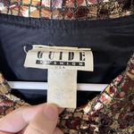 Vintage Guide Leopard Print Sequin Jacket One Size Y2K Gyaru Grunge Hippie Gray Photo 2