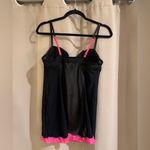 Apt. 9  Black Chemise with Pink Lace Trim Photo 1