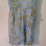 Fletch Tulip Floral Print Mini Dress Light Blue Ruffle Photo 6
