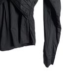 Moussy Black Twisted Button Front Long Sleeve Poplin Top Size Small Photo 3