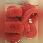 Koolaburra by Ugg Koolaburra By Uggs women Peach rose fluffy slide slipper sandals US 9 Euro 40 Photo 7