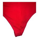 Babaton Aritzia Red Countour Ribbed Muscle Bodysuit, Large Photo 1